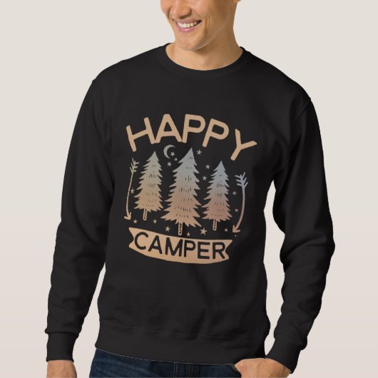 Happy Camper  Womens Family RV Camping  Kids スウェットシャツ (正面)