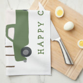 HAPPY CAMPERSトラックキャンプRVingツリーフォレスト キッチンタオル (四つ折り)