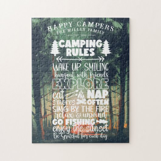 Happy Campers | ご家族のキャンプのルール ジグソーパズル (縦)