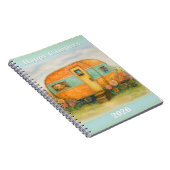 Happy Campers 2025 Spiral Notebook — Retro Caravan ノートブック (右側)