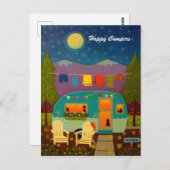 Happy Campers Trailerの背景 ポストカード (正面/裏面)