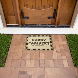 Happy Campers word art doormat ドアマット