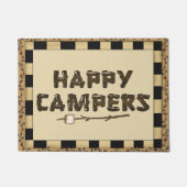 Happy Campers word art doormat ドアマット (正面)