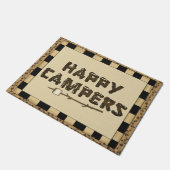Happy Campers word art doormat ドアマット (アングル)