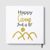 Happy camping camper one birthday kids golden sun ゲストブック (裏面)