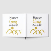 Happy camping camper one birthday kids golden sun ゲストブック (全面)