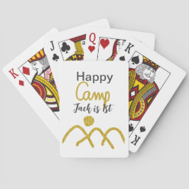 Happy camping camper one birthday kids golden sun トランプ