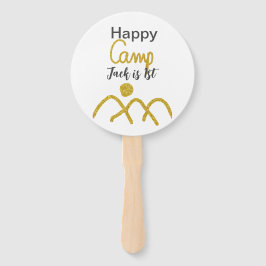 Happy camping camper one birthday kids golden sun ハンドファン
