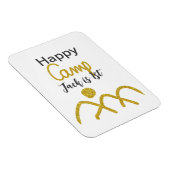 Happy camping camper one birthday kids golden sun マグネット (右側)