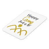 Happy camping camper one birthday kids golden sun マグネット (左側)
