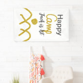 Happy camping camper one birthday kids golden sun 横断幕 (インサイチュ)