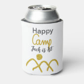 Happy camping camper one birthday kids golden sun 缶クーラー (缶裏面)