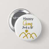 Happy camping camper one birthday kids golden sun 缶バッジ (正面&裏面)