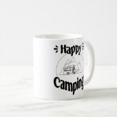 Happy Camping - fröhliches cooles Grafikdesign コーヒーマグカップ (正面右)