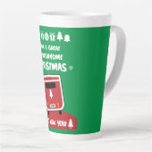 Happy Camping Motorhom Xmas カフェラテマグ (右アングル)