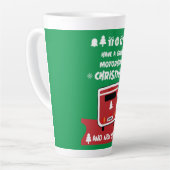 Happy Camping Motorhom Xmas カフェラテマグ (左アングル)