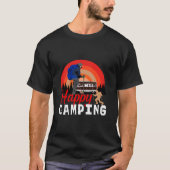 Happy Camping Retro Sunset Hiking Adventure Tシャツ (正面)