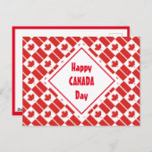 HAPPY CANADA DAY愛国心の強い7月1日カナダ ポストカード (正面/裏面)