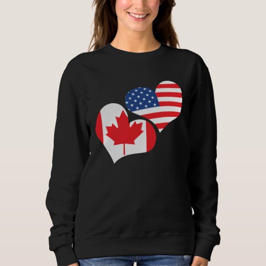 Happy Canada Day Canadian Canada Flag Maple Leaf   スウェットシャツ (正面)