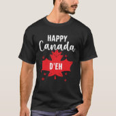Happy Canada Day Canadian Canada Flag Maple Leaf   Tシャツ (正面)