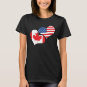 Happy Canada Day Canadian Canada Flag Maple Leaf Tシャツ (正面)
