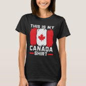 Happy Canada Day Canadian Canada Flag Maple Leaf   Tシャツ (正面)