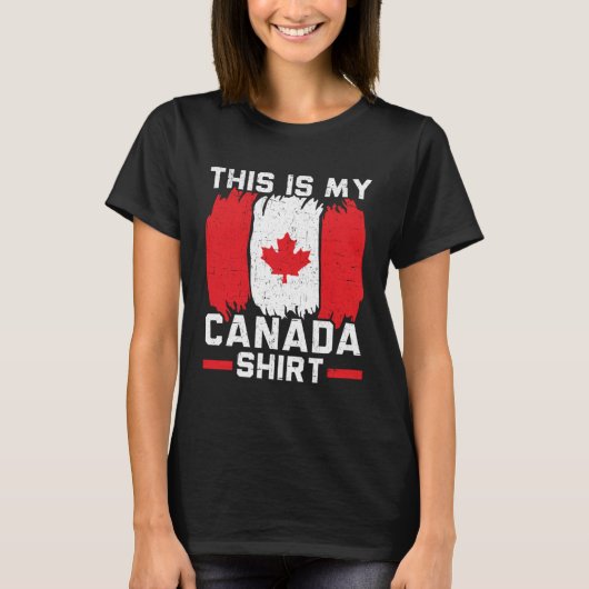 Happy Canada Day Canadian Canada Flag Maple Leaf   Tシャツ (正面)