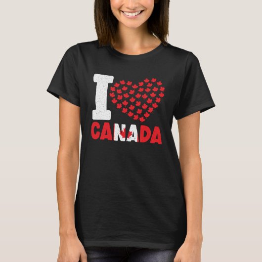 Happy Canada Day Canadian Canada Flag Maple Leaf   Tシャツ (正面)