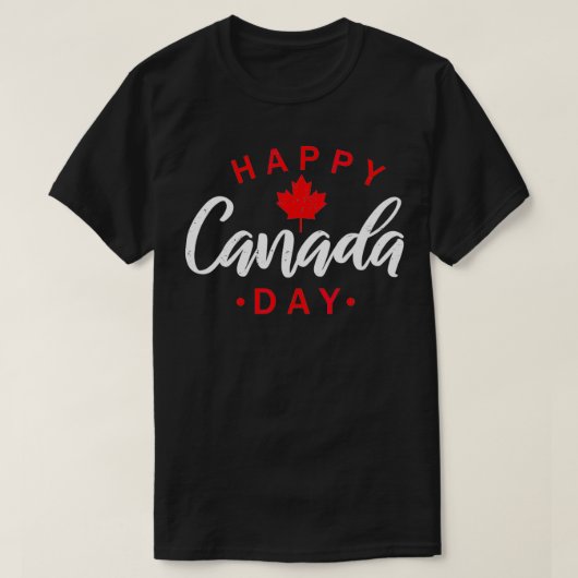 Happy Canada Day  Funny Maple Leaf Canadian Flag K Tシャツ (デザイン正面)