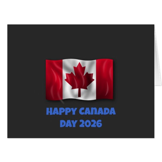 Happy Canada Day Greeting Card (正面横)