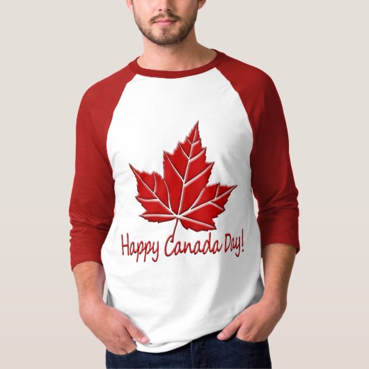 Happy Canada Day Jersey Canadaお土産シャツ Tシャツ (正面)