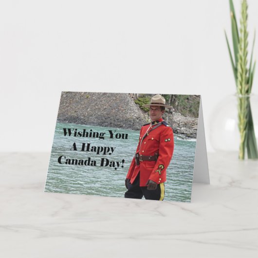 Happy Canada Day Mountie写真 カード (正面)