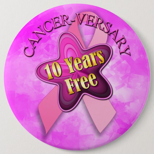 Happy Cancer-versary Pinbackボタン 缶バッジ (正面)
