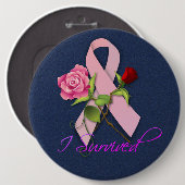 Happy Cancer-versary Pinbackボタン 缶バッジ (正面&裏面)