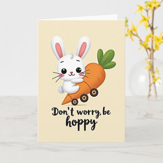 Happy Carrot Ride Friend Card カード (黄色い花)