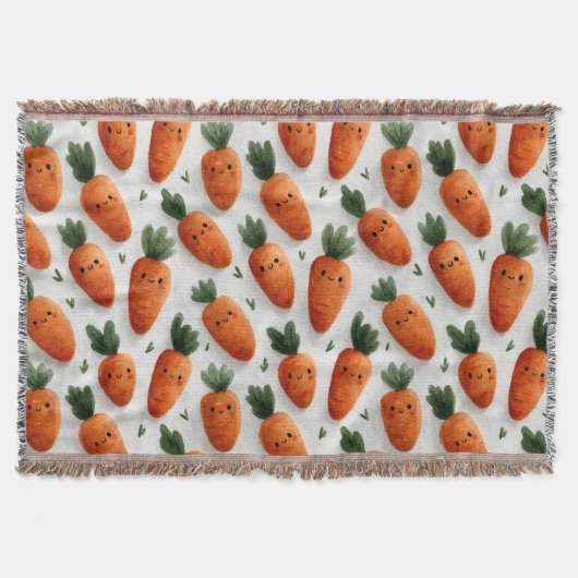 Happy Carrots スローブランケット (正面)