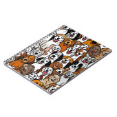 Happy Cartoon Dogsノートブック ノートブック (左側)