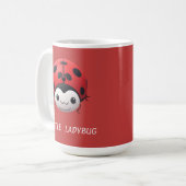 Happy Cartoon Ladybug For Gift コーヒーマグカップ (正面左)