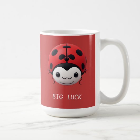 Happy Cartoon Ladybug For Gift コーヒーマグカップ (右)