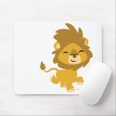 Happy Cartoon Lion丸ステッカー マウスパッド (マウス)