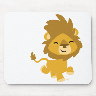 Happy Cartoon Lion丸ステッカー マウスパッド