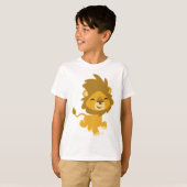 Happy Cartoon Lion ChildrenのTシャツ Tシャツ (正面フル)