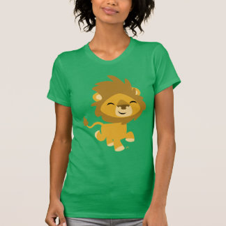 Happy Cartoon Lion Women Tシャツ