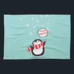 Happy Cartoon Penguin キッチンタオル<br><div class="desc">penguin animal christmas bird, 
hipster joy adorable merry, 
snowflake teddy sketch red , 
sweater xmas little drawing , 
pattern doodle funny wild , 
cartoon nature holiday happy, 
cold white north baby, 
ice polar illustration cute , 
snow winter bird scarf , 
bird penguin animal christmas , </div>