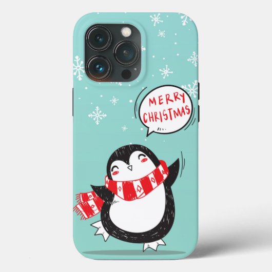 Happy Cartoon Penguin Case-Mate iPhoneケース (裏面)