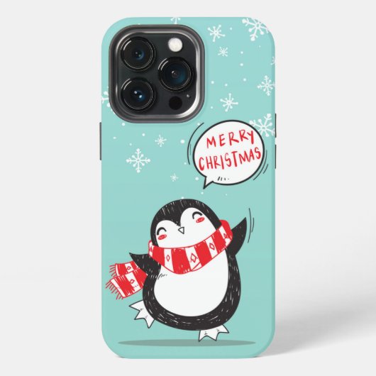 Happy Cartoon Penguin iPhoneケース (裏面)