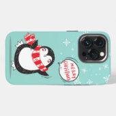 Happy Cartoon Penguin iPhoneケース (裏面横)