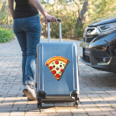 Happy Cartoon Pizza With Pepperoni シール (スーツケースインサイチュ)