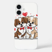 Happy Cartoon Puppies iPhone / iPad case Case-Mate iPhoneケース (裏面)