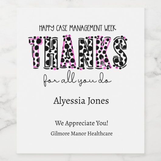 Happy Case Management週間 ワインラベル (シングルラベル)